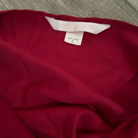 Victoria's Secret Y2K Lace Up Sides Red Satin Sexy Slip Dress Size Large - Picture 5 of 6